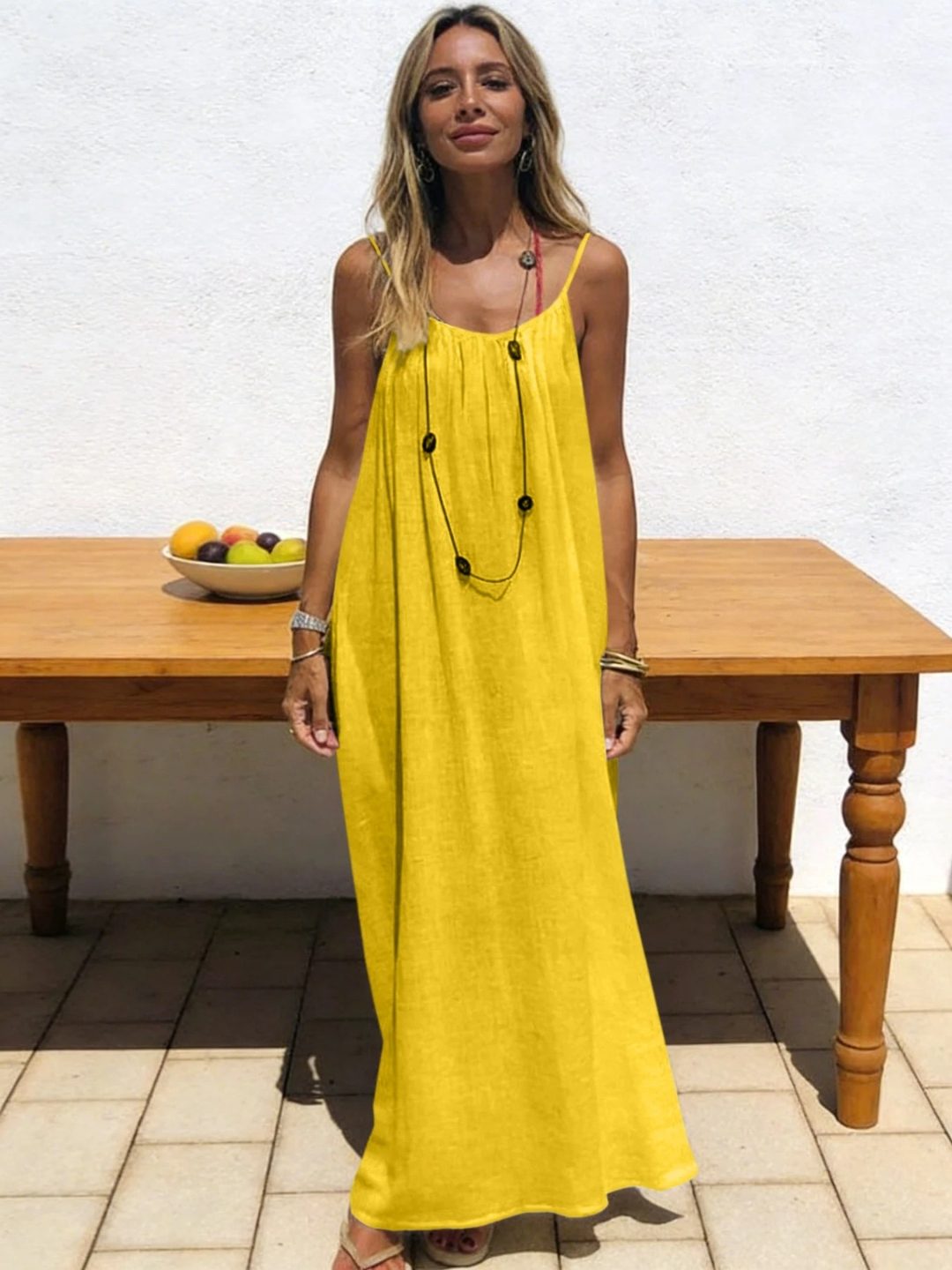 Easy Lounge Maxi Dress in Yellow